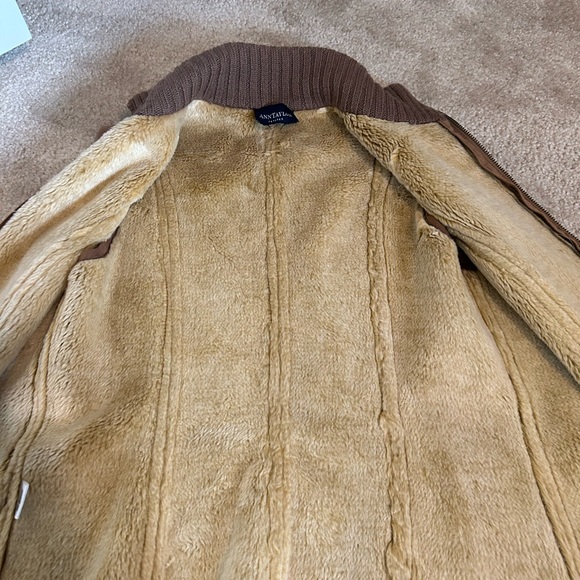 Ann Taylor faux fur lined Brown suede vest - Picture 5 of 5